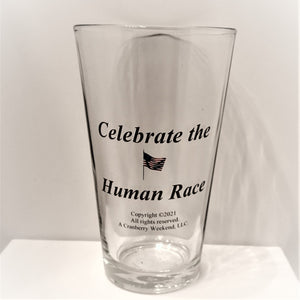 Celebrate The Human Race 16oz Cooler Glass