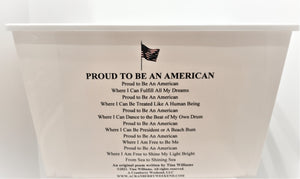 Proud To Be An American Poetry Locker Bin