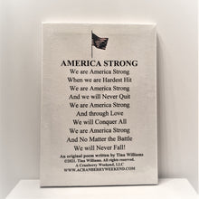 Load image into Gallery viewer, America Strong Poetry Canvas