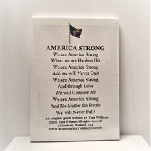 Load image into Gallery viewer, America Strong Poetry Canvas