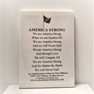 America Strong Poetry Canvas