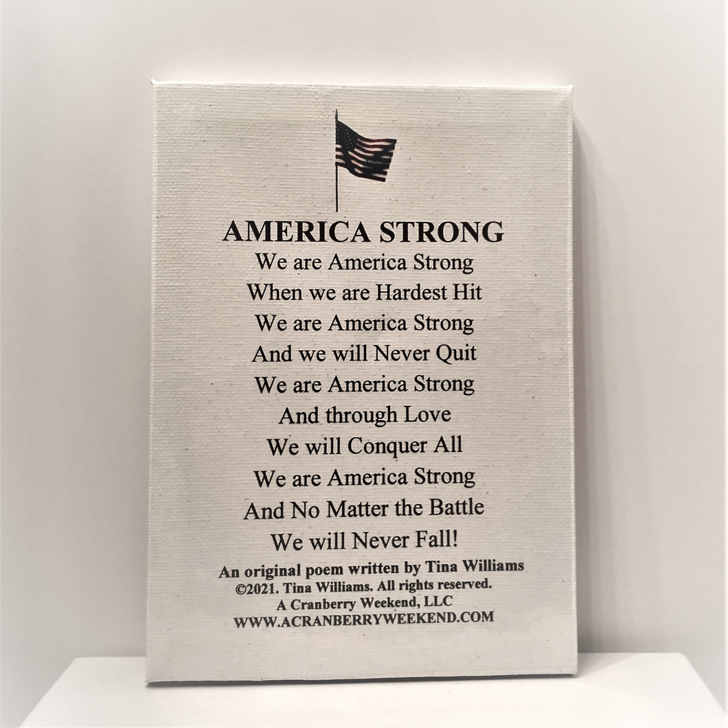 America Strong Poetry Canvas
