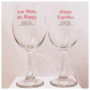 Happy Wine Glass Set