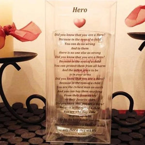 Short Hero Glass in Poetry Case